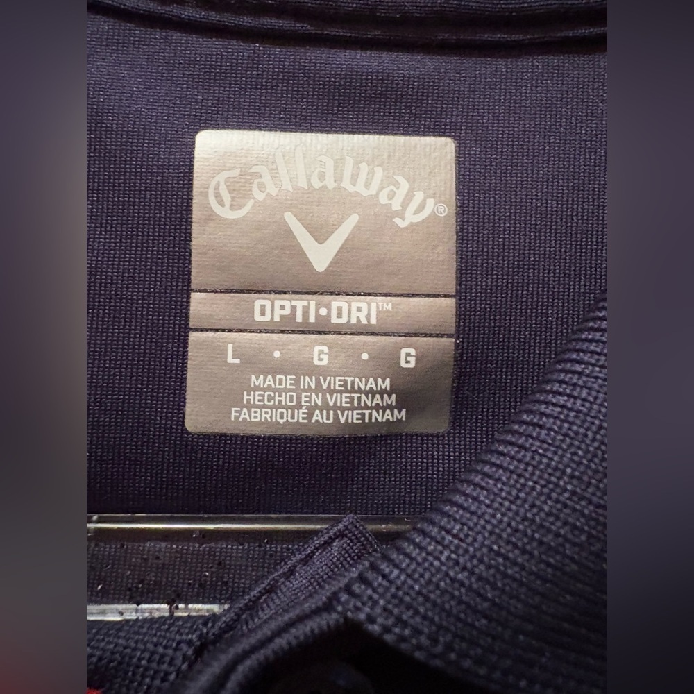 Callaway Men’s Golf Polo Opti•Dri Size Large Navy - Picture 5 of 8